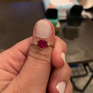 Ruby red ring heart